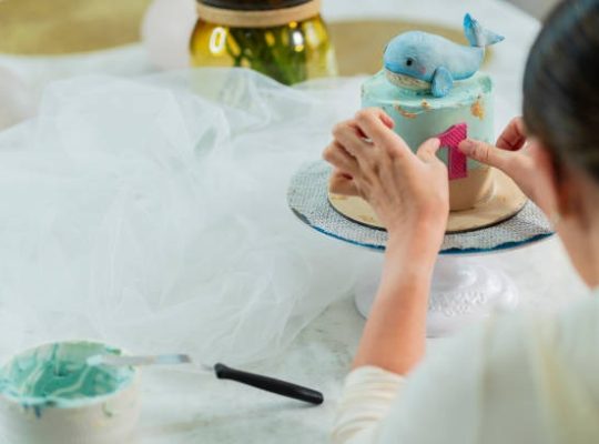 Personalised Baby Shark Monogram Cake for Birthday Celebrations